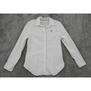 J Crew Shirt Womens 4 Slim Fit Button Down Long Sleeve Monogram Fitted Cotton